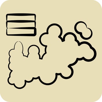 Icon Map. related to Russia symbol. hand drawn style. simple design editable. simple illustration vector