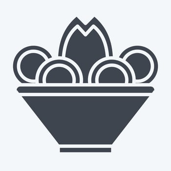 Icon Pelmeni. related to Russia symbol. glyph style. simple design editable. simple illustration vector