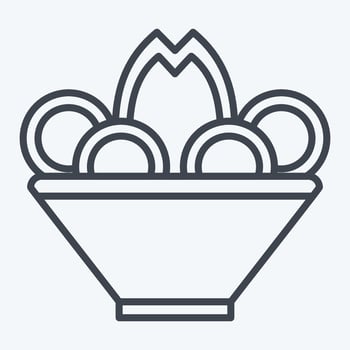 Icon Pelmeni. related to Russia symbol. line style. simple design editable. simple illustration vector