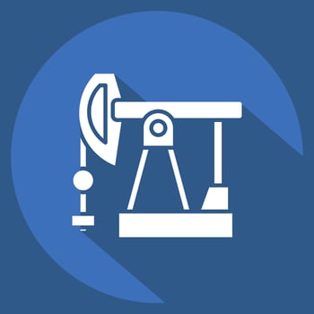 Icon Petroleum. related to Russia symbol. long shadow style. simple design editable. simple illustration vector
