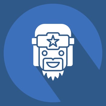 Icon Russia Hat. related to Russia symbol. long shadow style. simple design editable. simple illustration vector