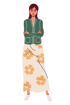 Girl flat trendy vector
