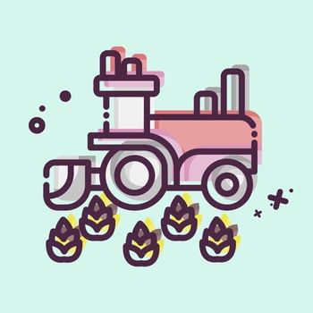 Icon Wheat. related to Russia symbol. MBE style. simple design editable. simple illustration vector