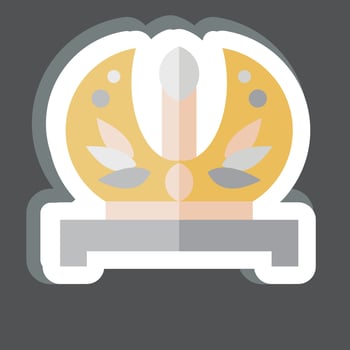 Sticker Crown. related to Russia symbol. simple design editable. simple illustration vector