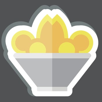 Sticker Pelmeni. related to Russia symbol. simple design editable. simple illustration vector