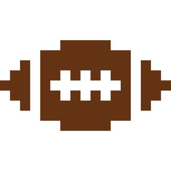 Rugby cartoon icon in pixel style vector