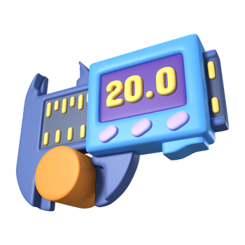 Vernier Calipers 3D Illustration Icon png