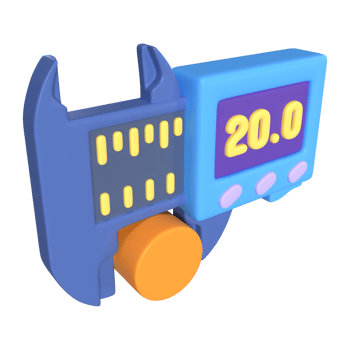 Vernier Calipers 3D Illustration Icon png