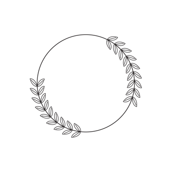black wreath frame png