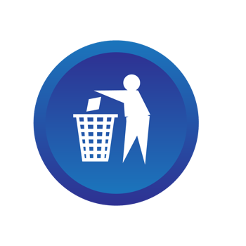 trash sign symbol button flat design png