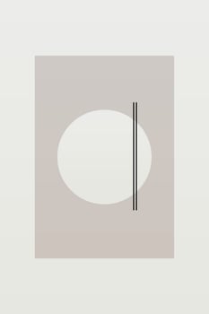 Minimalist Modern Japandi Neutral Scandinavian Wall Art vector