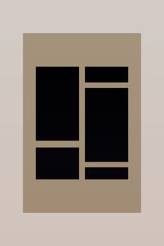 Minimalist Modern Japandi Neutral Scandinavian Wall Art vector