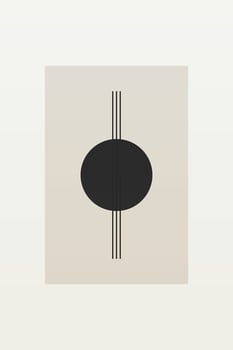Minimalist Modern Japandi Neutral Scandinavian Wall Art vector