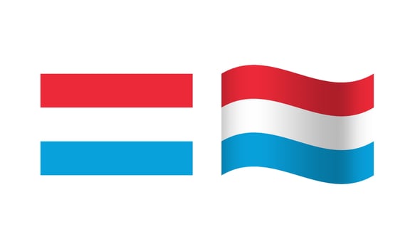 Rectangle and Wave Luxembourg Flag Illustration vector