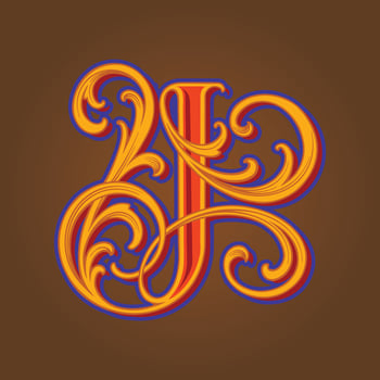 Regal letter J classic vintage monogram logo vector illustrations for your work logo, merchandise t-shirt, stickers and label designs, poster, greeting cards advertising business company or brands.