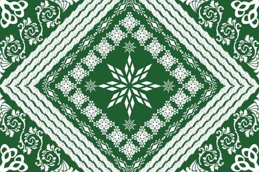 Ikat ethnic aztec embroidery style.Figure Geometric oriental traditional art pattern.Design for ikat background,wallpaper,fashion,clothing,wrapping,fabric,element,sarong,graphic,vector illustration. vector