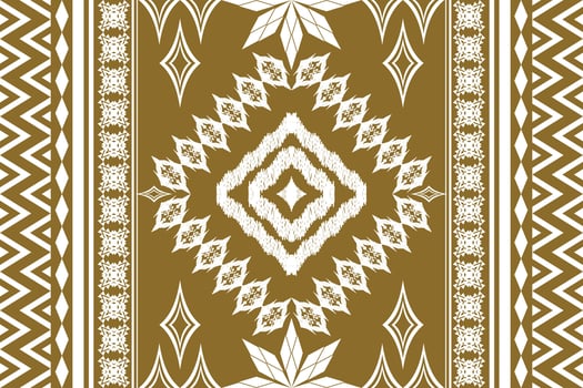 Ikat ethnic aztec embroidery style.Figure Geometric oriental traditional art pattern.Design for ikat background,wallpaper,fashion,clothing,wrapping,fabric,element,sarong,graphic,vector illustration. vector