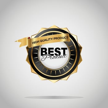 Luxury golden black badges and labels. Retro vintage circle badge design vector