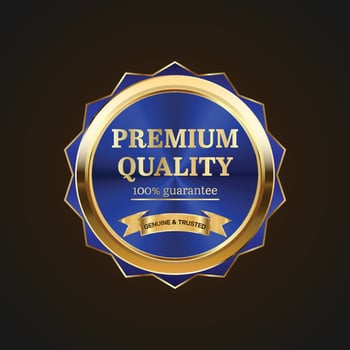 Luxury golden blue badges and labels. Retro vintage circle badge design vector