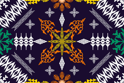 Ikat ethnic aztec embroidery style.Figure Geometric oriental traditional art pattern.Design for ikat background,wallpaper,fashion,clothing,wrapping,fabric,element,sarong,graphic,vector illustration. vector