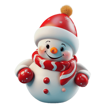 AI generated Snowman with red hat transparent PNG AI generated