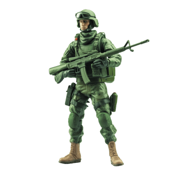 AI generated Toy soldier with rifle transparent PNG AI generated