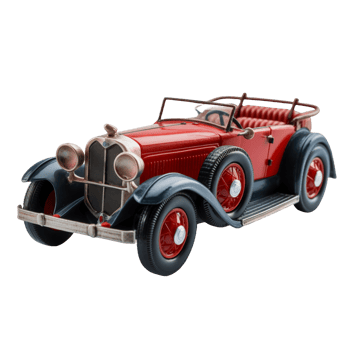 AI generated Old vintage car toy AI generated png
