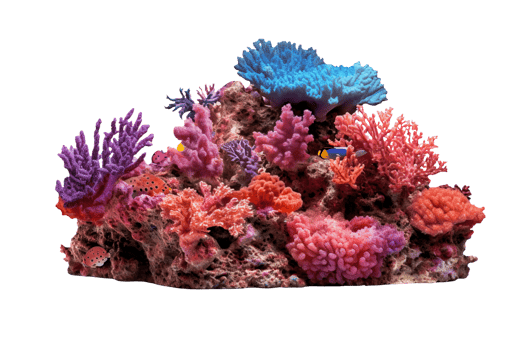 AI generated Underwater coral reef isolated transparent png AI generated