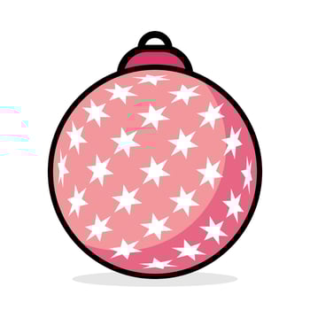 colored christmas balls icon. vector isolated on white background. simple 3d design of winter decoration, christmas tree and new year.