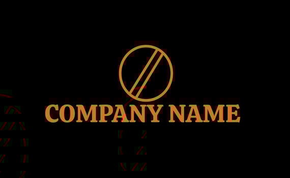 modern letter O typography logo. black background vector