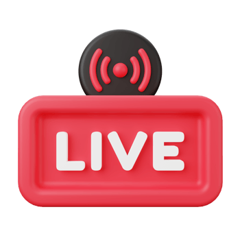 Live Streaming Overlay 3D Illustration png