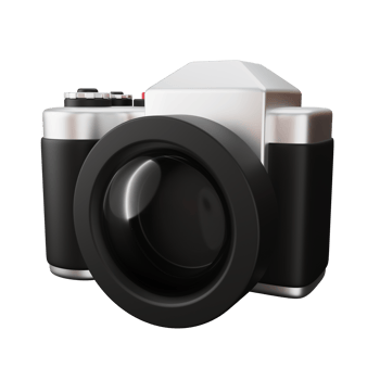 Professional DSLR Camera 3D Illustration png