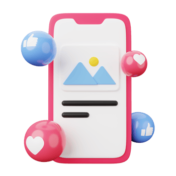 Social Media Engagement 3D Illustration png
