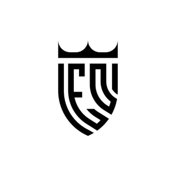 EO crown shield initial luxury and royal logo concept vector