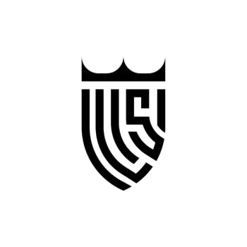 LS crown shield initial luxury and royal logo concept vector