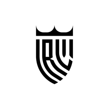 RL crown shield initial luxury and royal logo concept vector