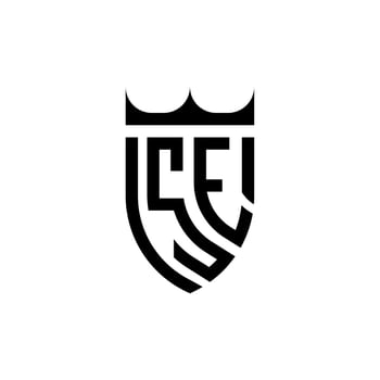 SE crown shield initial luxury and royal logo concept vector