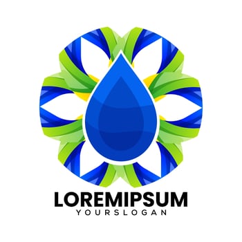 water  colorful abstract icon logo design vector