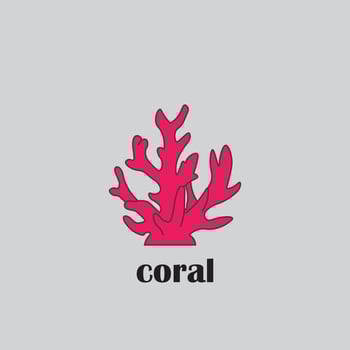 coral logo design vector