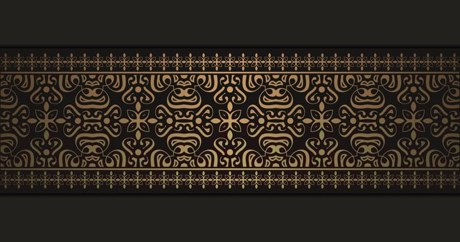 Elegant golden ornamental border template vector