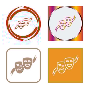 Theater Masks Vector Icon