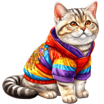 Cute pets in festive costumes, AI Generated png