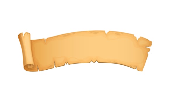 Old manuscript, ancient treasure map parchment vector