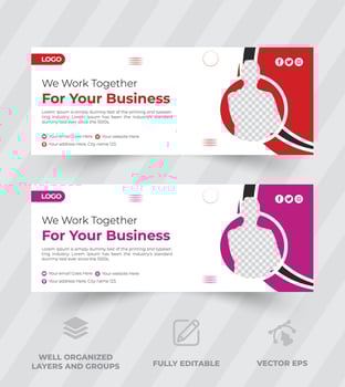 Digital agency Abstract Corporate business facebook cover template, Corporate business social media design Facebook cover template. vector