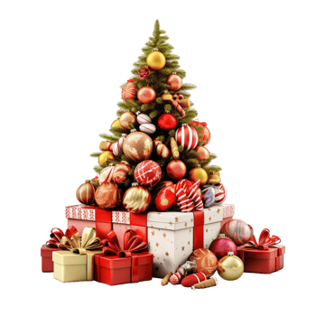 Christmas Tree Decoration Ornament Ai Generative png