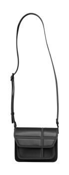 Black leather fashion bag png