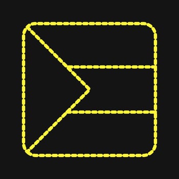 Icon square palestine flag. Palestine elements. Icons in dotted style. Good for prints, posters, logo, infographics, etc. vector