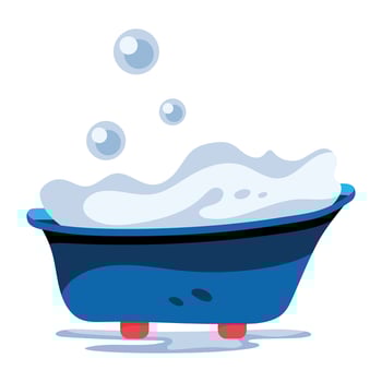Trendy Bubble Bath vector
