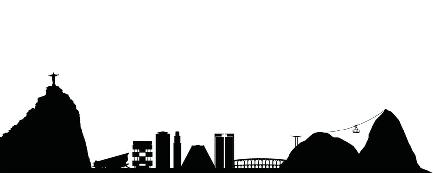 mountain landscape silhouttee vector