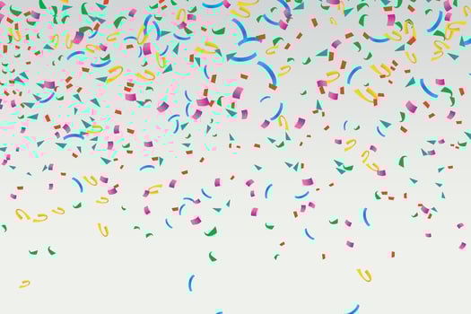 happy decor confetti vector